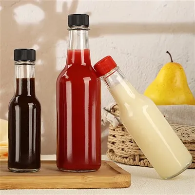 Garrafas de condimentos de vidro de comida